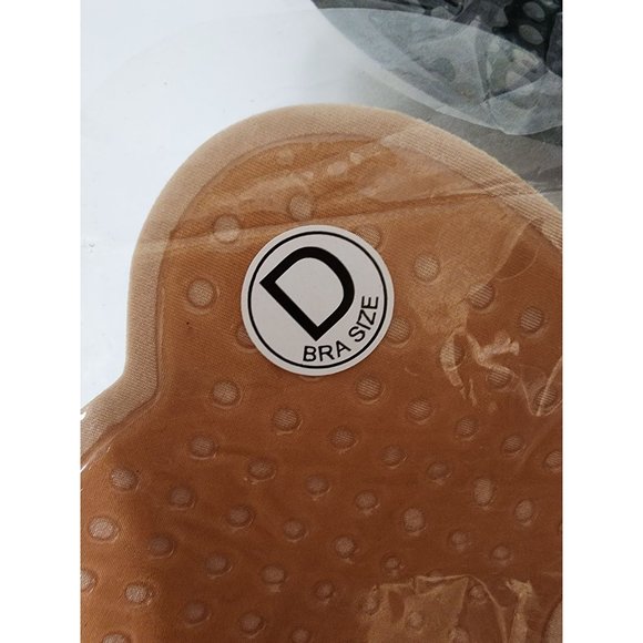 Lot Of 2 Gaibest Self Adhesive Strapless Backless Invisible Bra Sz D Beige Black - Picture 5 of 9